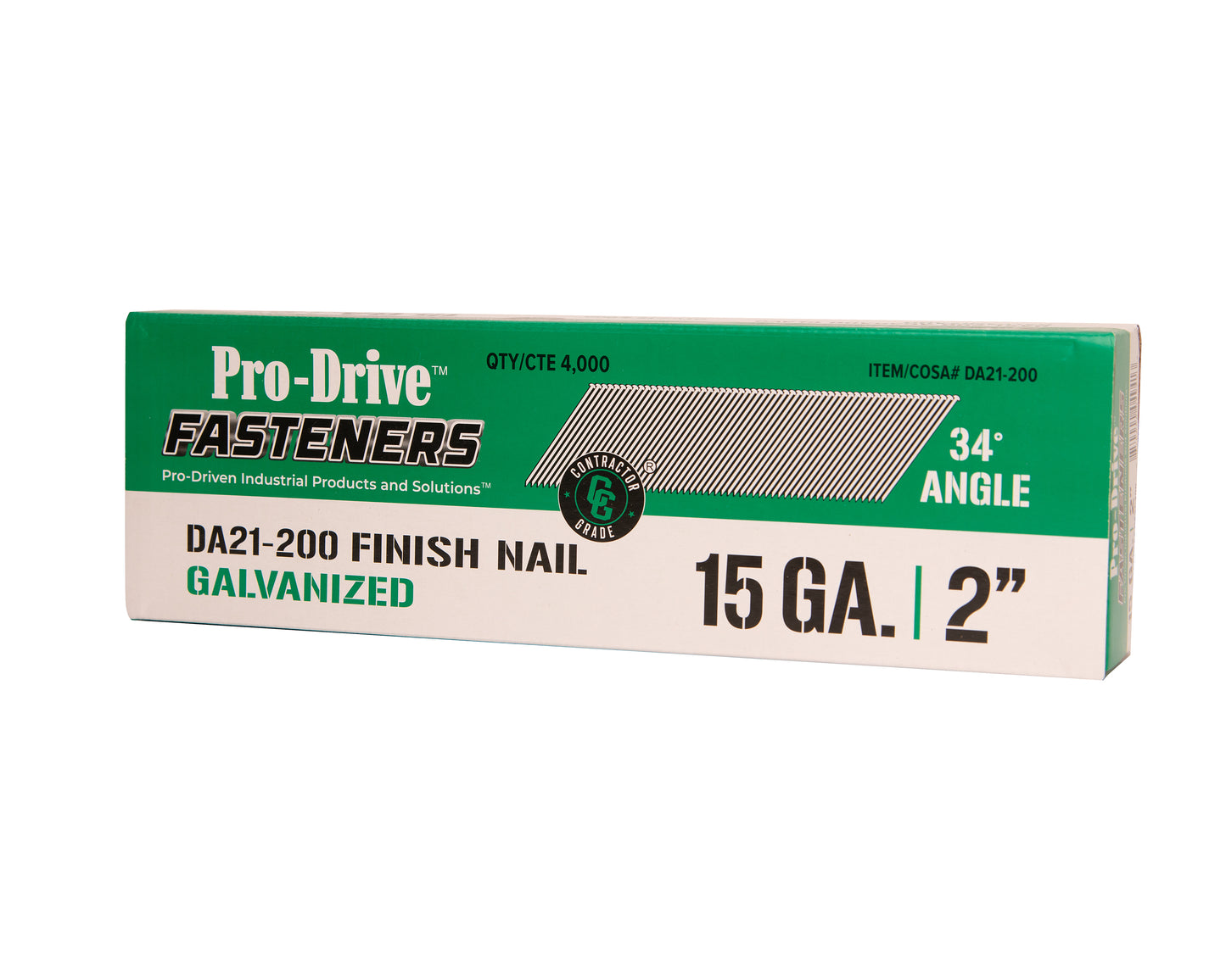 15 GA 34° "DA" Series Finish Nails