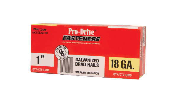 Pro-Drive Fasteners® AXX13EAA-100 — 1" Brad Nail