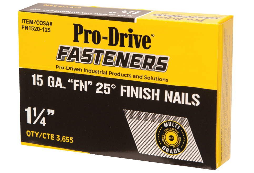 Pro-Drive Fasteners® 15 GA FN 25° finish nail box