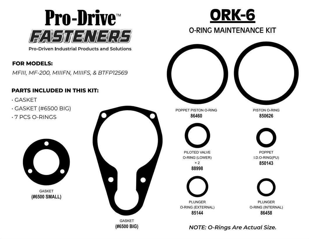 ORK-6 Service Repair O-Ring Kit